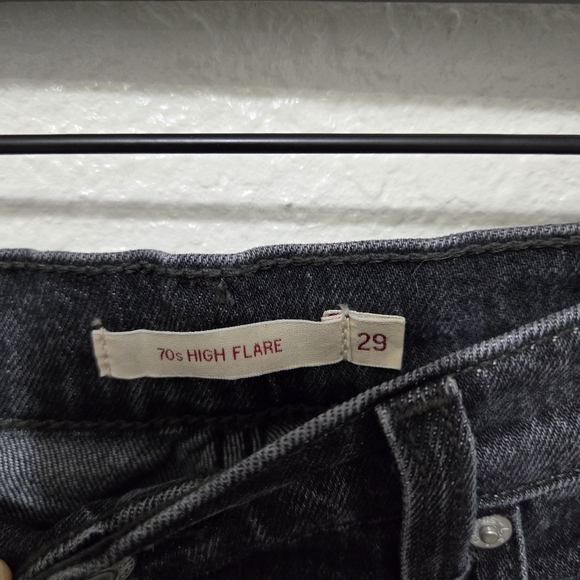 Levi's Premium 70s High Flare Jean black denim - Picture 6 of 13